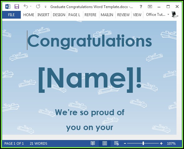 Congratulations Card Template Free Congratulations Card Template Free