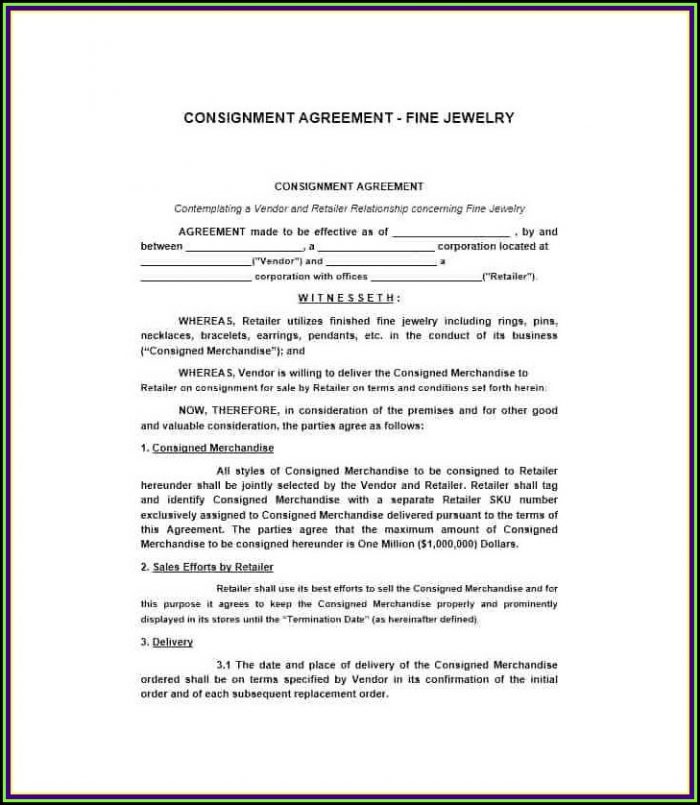 Consignment Agreement Template South Africa Consignment Agreement Template South Africa