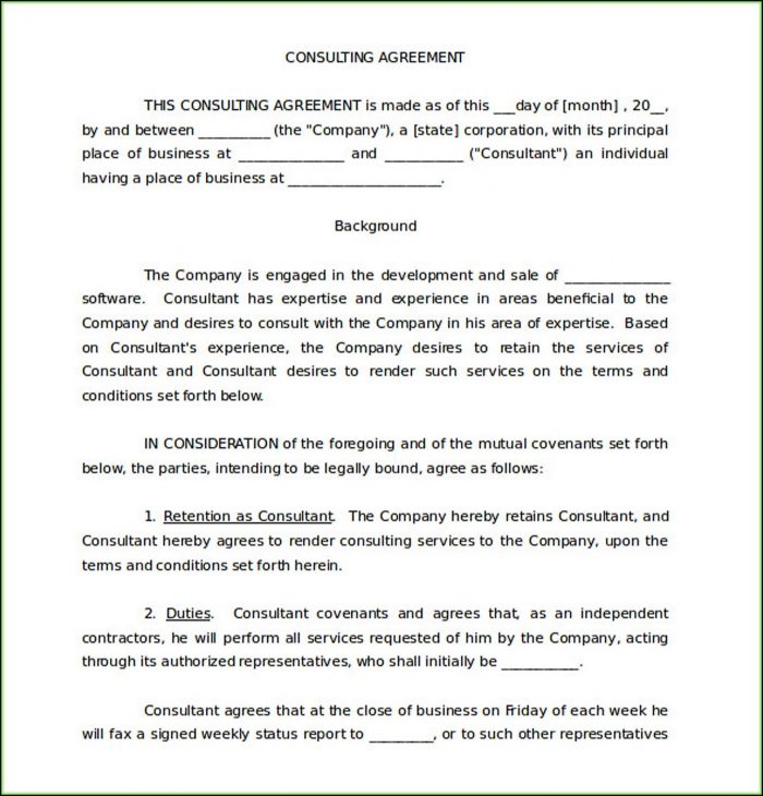 Consulting Agreement Template Short Free Consulting Agreement Template Short Free