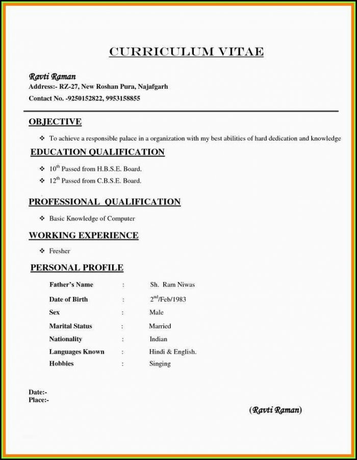 Creative Fresher Resume Templates Free Download For Microsoft Word Creative Fresher Resume Templates Free Download For Microsoft Word