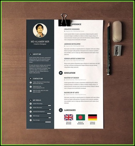 Creative Resume Template Free Download Doc Creative Resume Template Free Download Doc