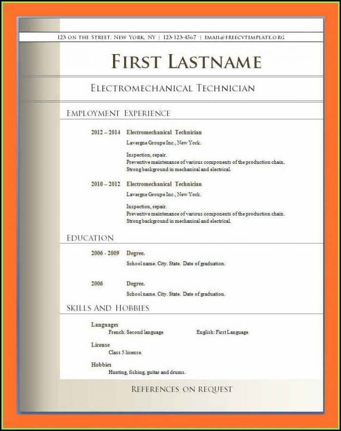 Curriculum Vitae Template Free Download Pdf Curriculum Vitae Template Free Download Pdf