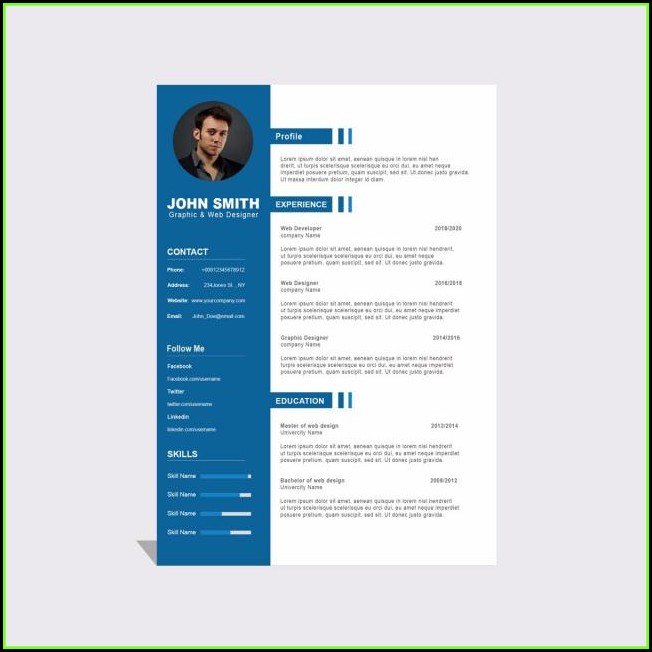 Curriculum Vitae Template Free Download Psd Curriculum Vitae Template Free Download Psd