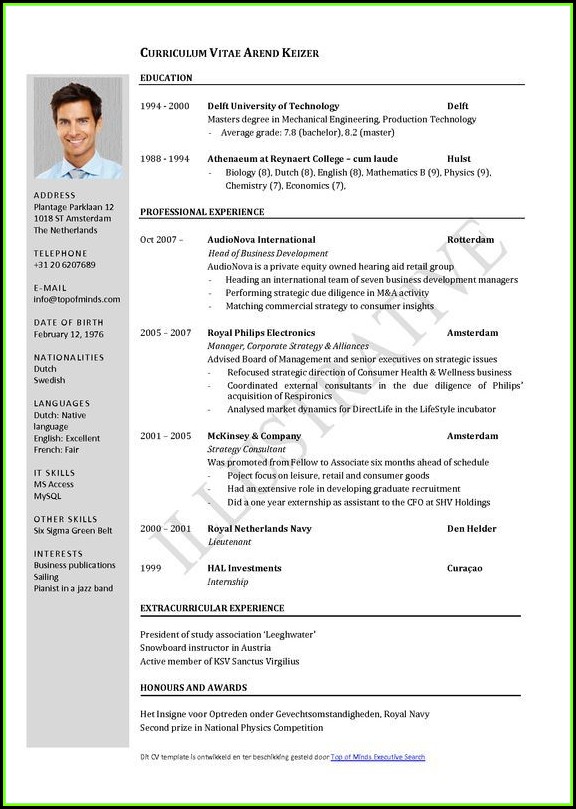 Curriculum Vitae Template Free Download Word Curriculum Vitae Template Free Download Word