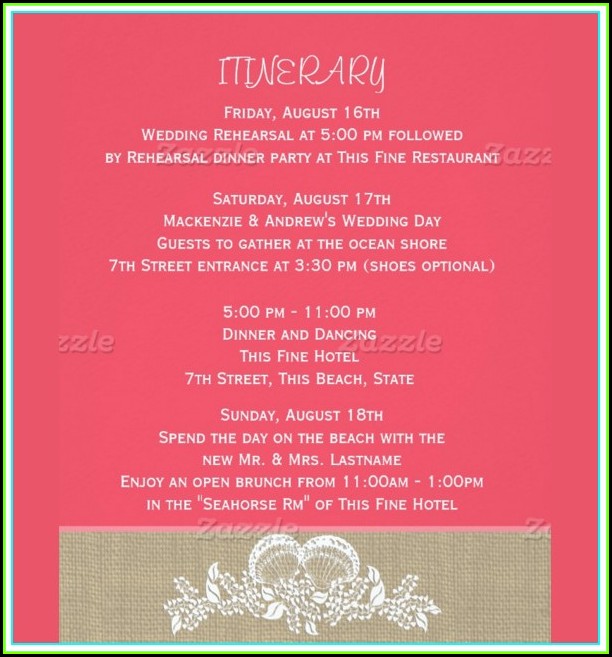 Destination Wedding Day Itinerary Template Destination Wedding Day Itinerary Template