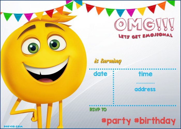 Emoji Birthday Invitation Template Free Emoji Birthday Invitation Template Free