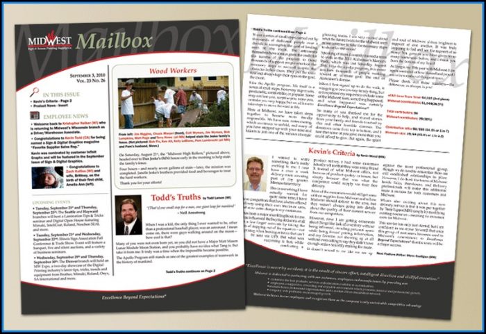 Employee Newsletter Layout Employee Newsletter Layout