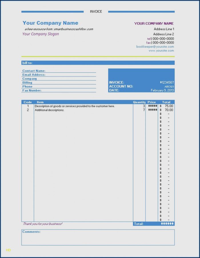 Excel Invoice Template Macro Excel Invoice Template Macro