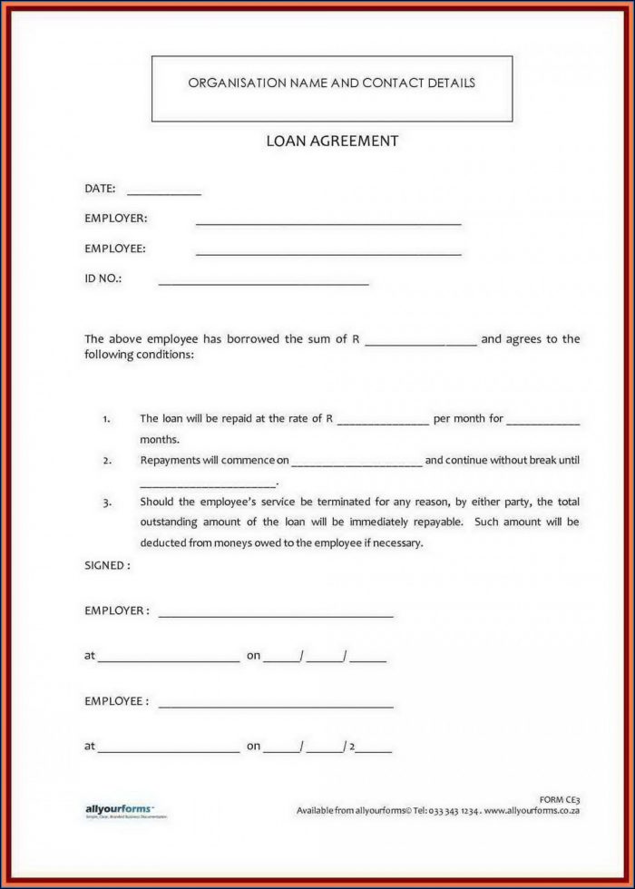 Family Loan Agreement Template Australia Family Loan Agreement Template Australia