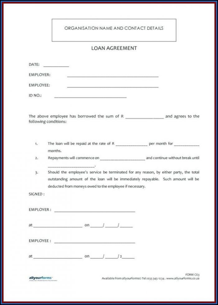 Family Loan Agreement Template Canada Family Loan Agreement Template Canada