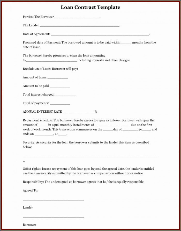 Family Loan Agreement Template Uk Free Family Loan Agreement Template Uk Free