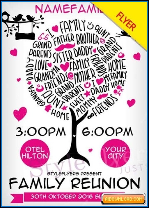 Family Reunion Flyer Template Psd Family Reunion Flyer Template Psd