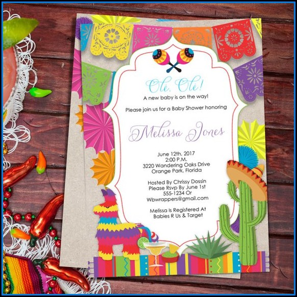 Fiesta Baby Shower Invitation Template Fiesta Baby Shower Invitation Template