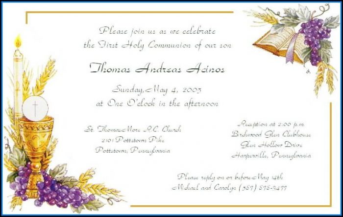 First Communion Invitation Templates Free First Communion Invitation Templates Free