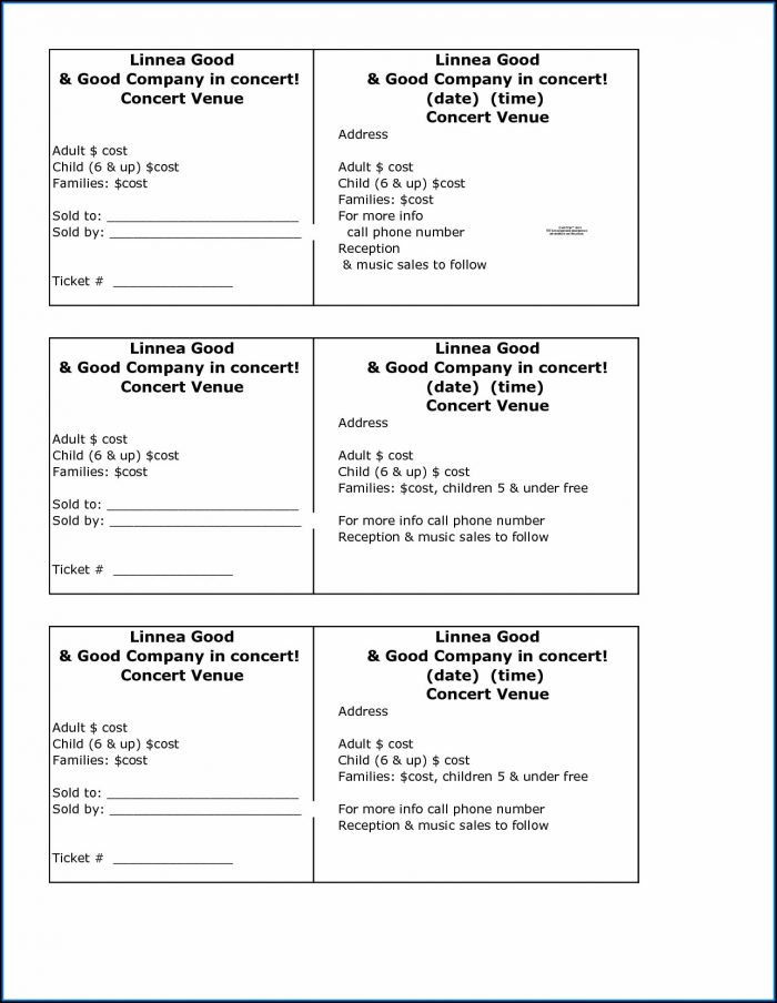 Food Fundraiser Ticket Template Food Fundraiser Ticket Template