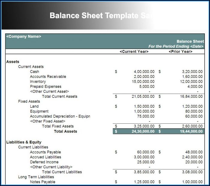 Free Balance Sheet Template For Small Business Free Balance Sheet Template For Small Business