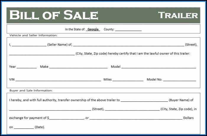 Free Bill Of Sale Template Georgia Free Bill Of Sale Template Georgia