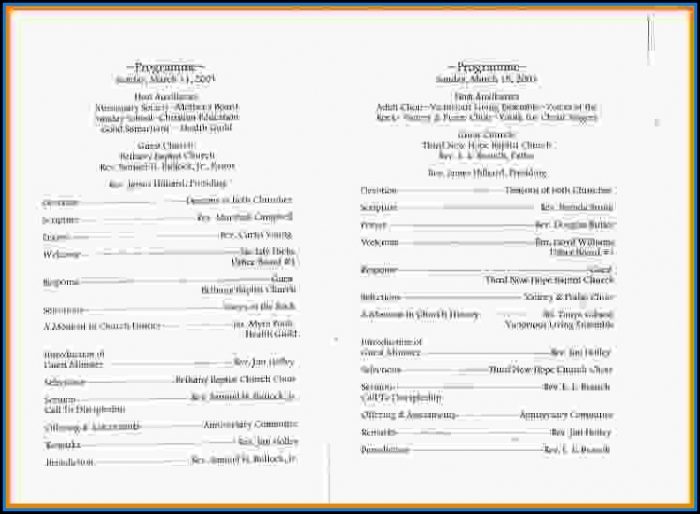 Free Church Program Template Design Free Church Program Template Design