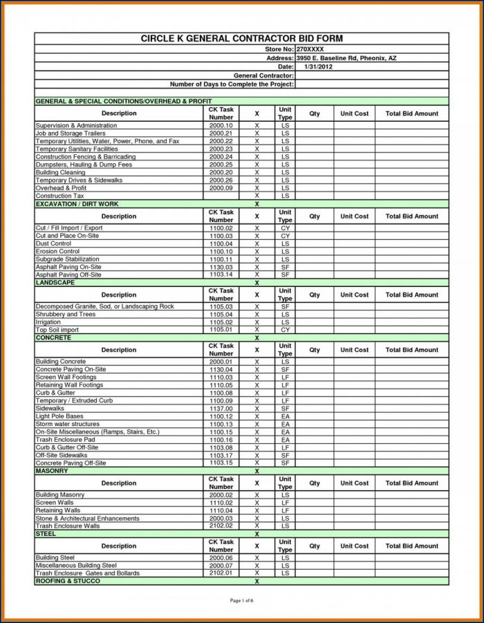 Free Construction Estimate Template Pdf Uk Free Construction Estimate Template Pdf Uk