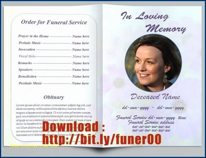 Free Editable Funeral Announcement Template Free Editable Funeral Announcement Template