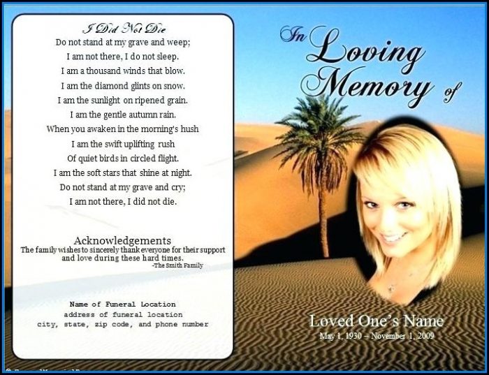 Free Funeral Announcement Flyer Template Free Funeral Announcement Flyer Template