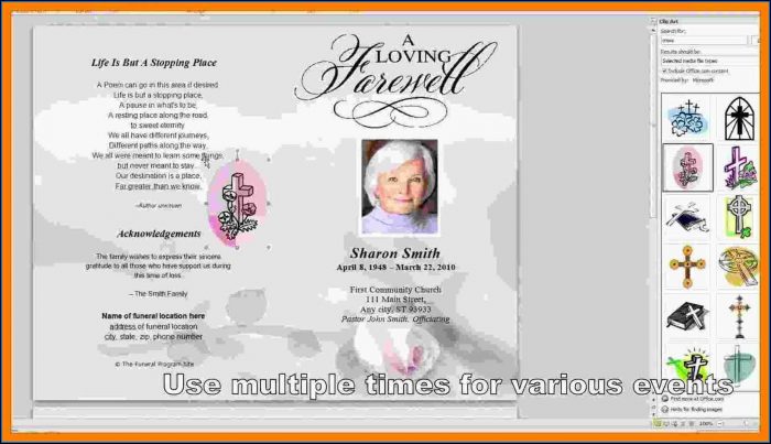 Free Funeral Program Template Microsoft Word 2010 Free Funeral Program Template Microsoft Word 2010