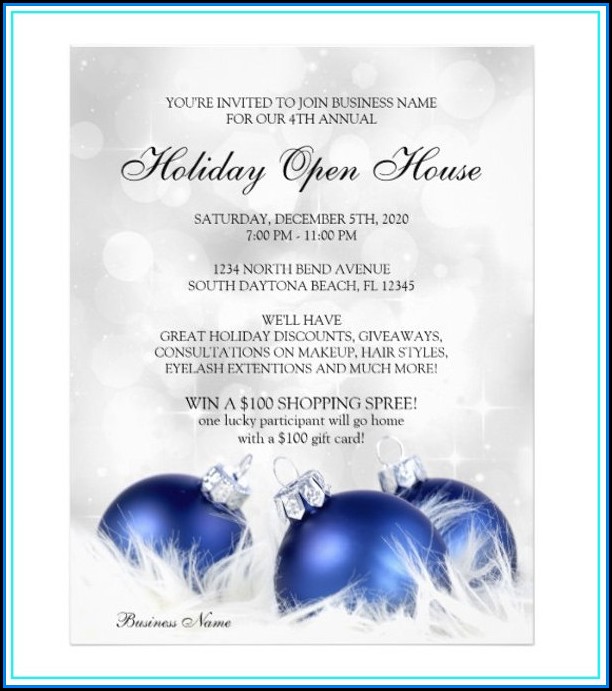 Free Holiday Open House Flyer Template Free Holiday Open House Flyer Template