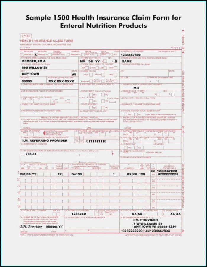 Hcfa 1500 Form Instructions 2016 Hcfa 1500 Form Instructions 2016