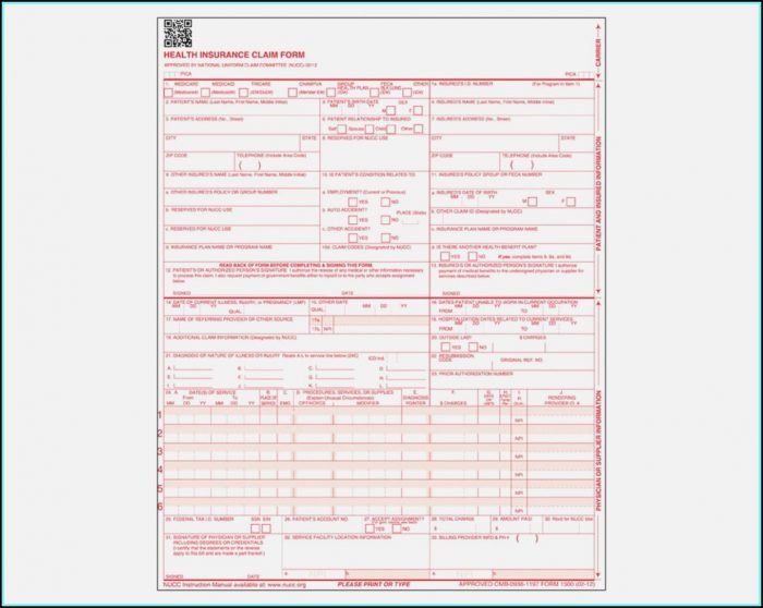 Hcfa 1500 Form Instructions 2017 Hcfa 1500 Form Instructions 2017
