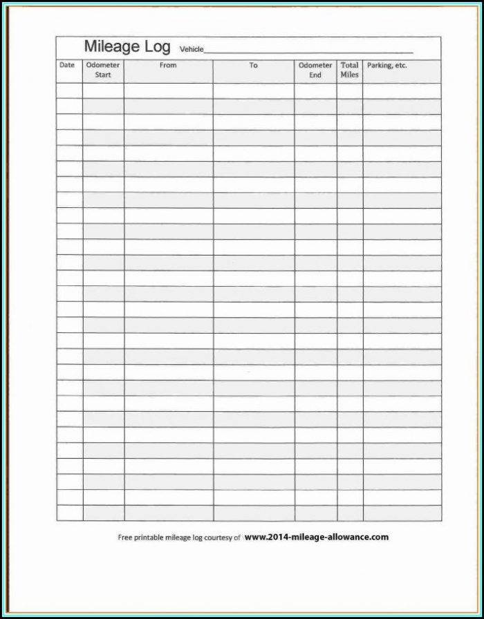 Irs Mileage Log Template 2017 Irs Mileage Log Template 2017
