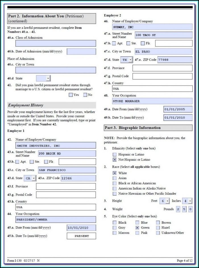 K1 Us Visa Application Form K1 Us Visa Application Form
