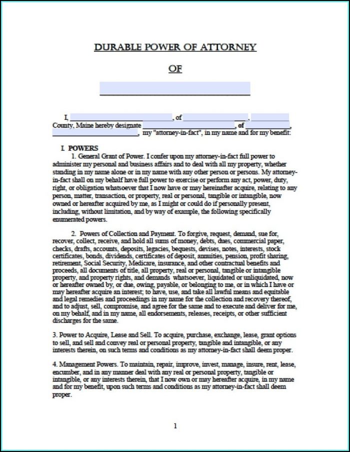 Maine Real Estate Power Of Attorney Form Maine Real Estate Power Of Attorney Form