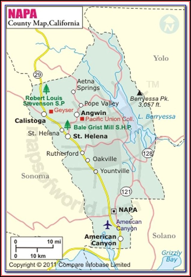 Map California San Francisco Napa Valley Map California San Francisco Napa Valley