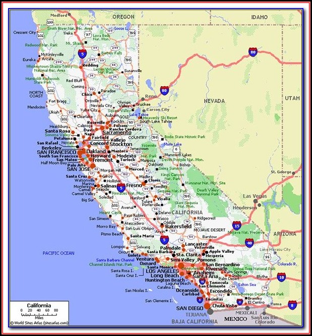 Map Of California Freeways Map Of California Freeways