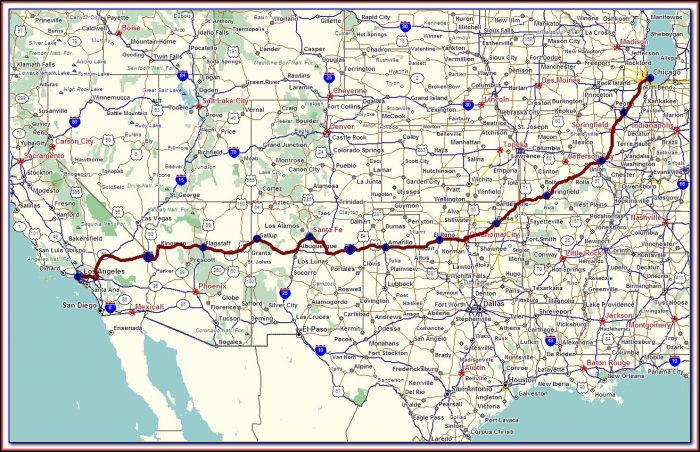 Map Of Historic Route 66 In Arizona Map Of Historic Route 66 In Arizona