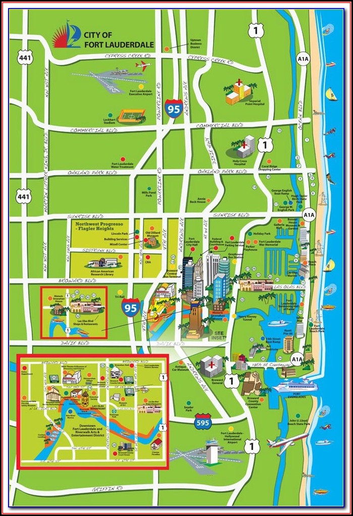 Map Of Hotels On Ft Lauderdale Beach Map Of Hotels On Ft Lauderdale Beach