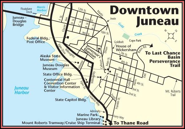 Map Of Juneau Alaska Roads Map Of Juneau Alaska Roads