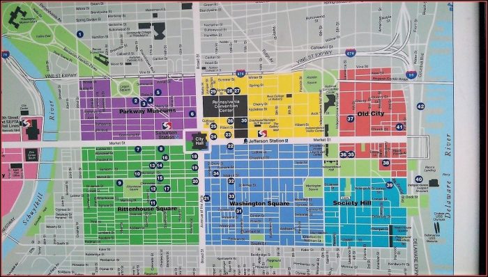 Map Of Philadelphia Center City Map Of Philadelphia Center City