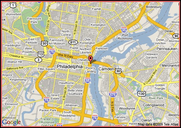 Map Of Philadelphia Historic Area Map Of Philadelphia Historic Area
