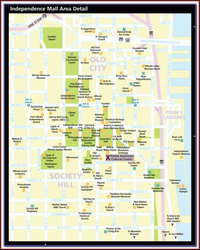 Map Of Philadelphia Historic District Map Of Philadelphia Historic District