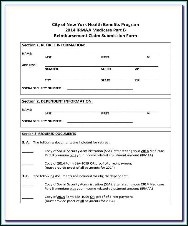 Medicare A Application Form Medicare A Application Form