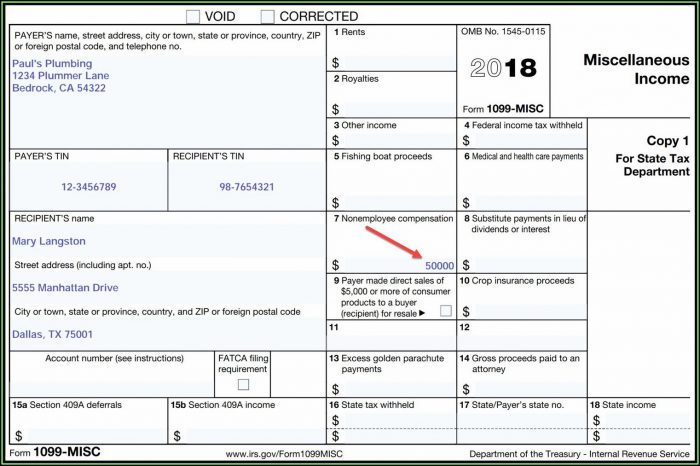 Microsoft Word 1099 Tax Form Printable Template Microsoft Word 1099 Tax Form Printable Template