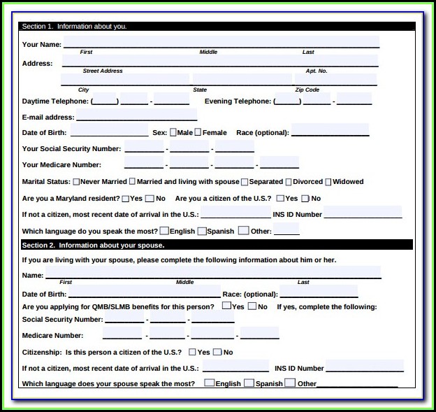 Printable Medicare Part A Application Form Printable Medicare Part A Application Form