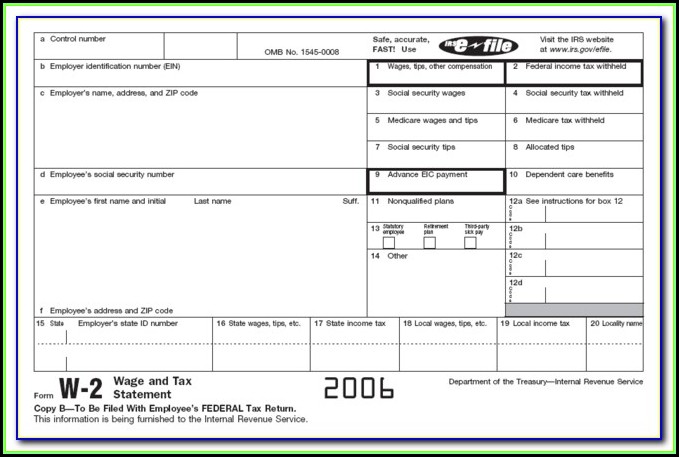 Printable W2 Form For Employees 2015 Printable W2 Form For Employees 2015