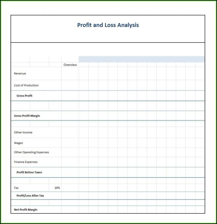 Profit Loss Statement Format India Profit Loss Statement Format India