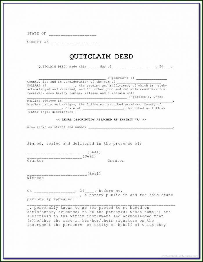 Quit Claim Deed Florida Form Volusia County Quit Claim Deed Florida Form Volusia County