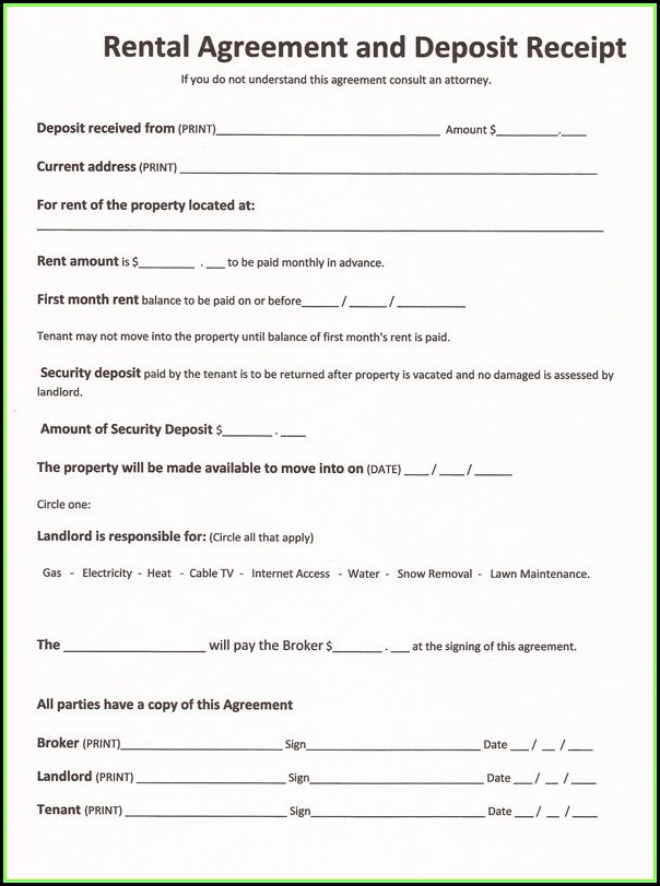 Free Printable Rental Agreement Forms In Spanish Form Resume