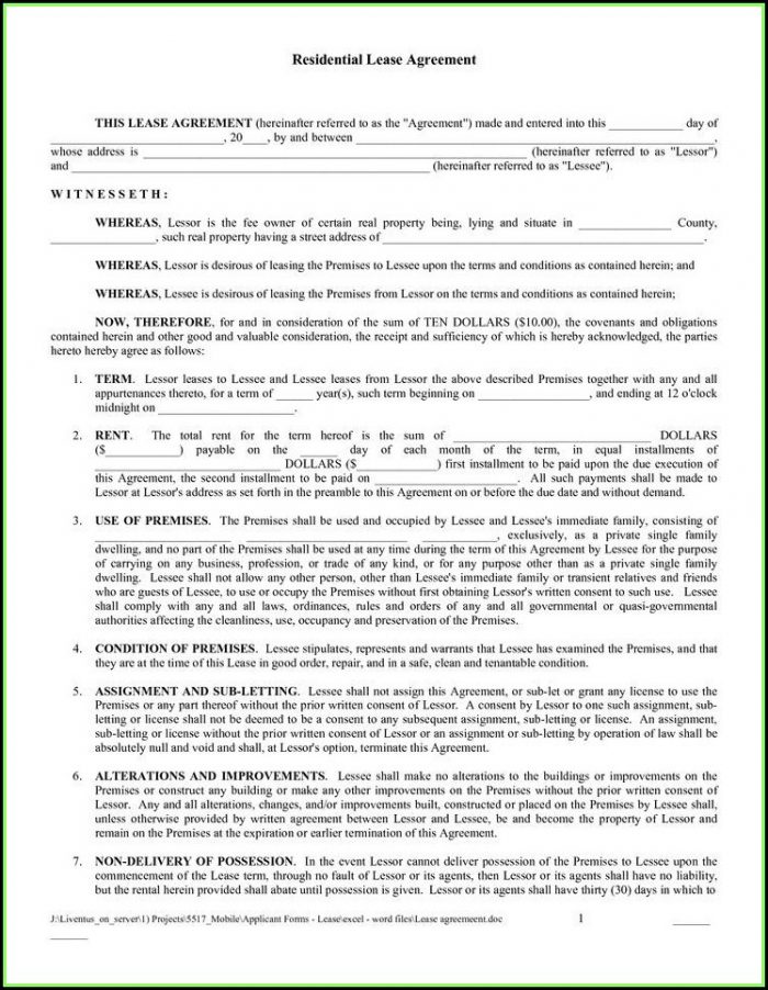 Rental Lease Forms Free Printable Rental Lease Forms Free Printable