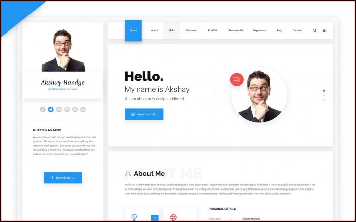 Resume Portfolio Website Template Resume Portfolio Website Template