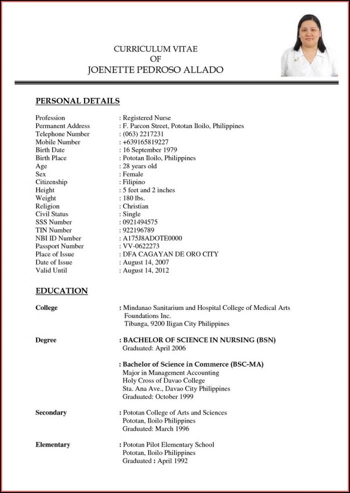 Resume Sample For Nurses Without Experience Philippines Resume Sample For Nurses Without Experience Philippines